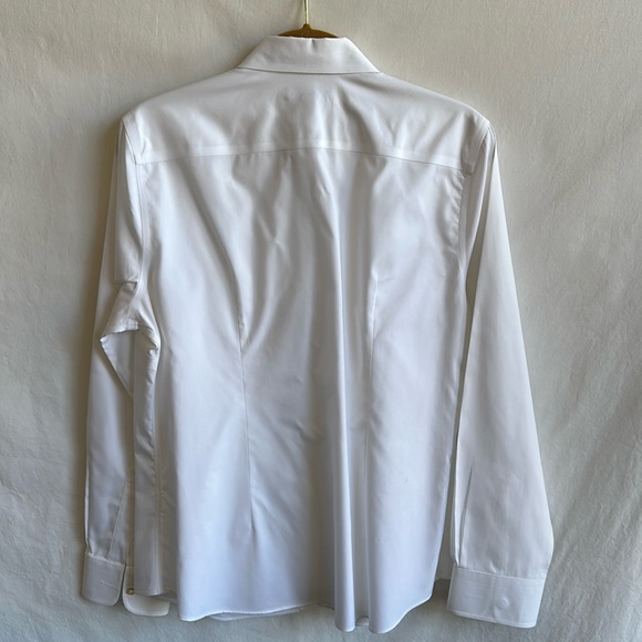 Lands’ End white no iron pinpoint Oxford button-down shirt, size 10 - Picture 5 of 6